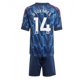 Arsenal Viktor Gyokeres #14 Borta Kläder Barn 2025-26 Kortärmad (+ Korta byxor)